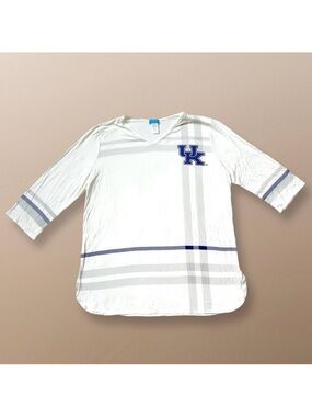 P. Michael V-Neck Rayon Shirt Side Slits Made in USA XL